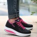 Women Sneakers Artificial Leather Breathable Sports Shoes Thick Soles Platform Shoes