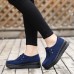 Suede Platforms Lace Up Casual Fashion Shoes For Women