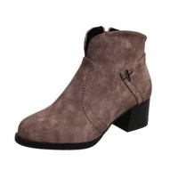 Women's Chunky Heel Casual Ankle Short Boots