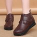 Winter Women Warm Boots Round Toe Genuine Leather Ankle Boots