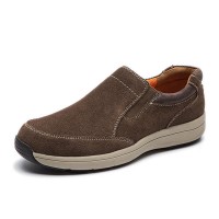 Men Casual Soft Sole Comfy Slip On Suede Leather Sneakers