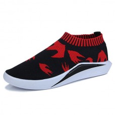 Men Breathable Elastic Knitted Farbic Casual Sneakers