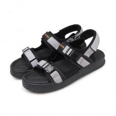 Men Casual Breathable Two Straps Hook Loop Sandals Open Toe Shoes