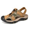 Men Soft Comfy Outdoor Hiking Leather Slipper Sandals