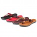 Men Casual PU Leather Clip Toe Slippers Beach Shoes