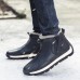 Men Comfy Genuine Leather Slip Resistance Warm Fur Lining Snow Boots