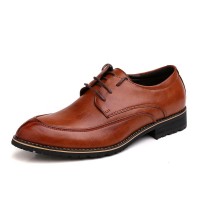 Men Casual Business Leather Lace Up Oxfords