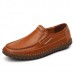 Banggood Shoes Men Genuine Leather Hand Stitching Soft Sole Slip On Oxfords
